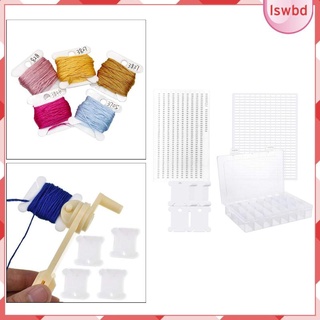 [ ชุดกระสวยไหมขัดฟัน พลาสติก สีขาว 150 ชิ้น กล่องจัดเก็บไหมปักผ้า ที่เก็บตะเข็บ อุปกรณ์เย็บผ้า พลาสติก