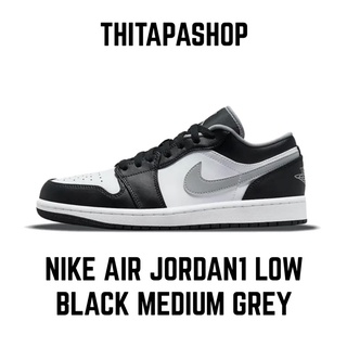 NIKE AIR JORDAN1 LOW BLACK WHITE GREY