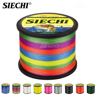 ตกปลา siechi 300เมตร500เมตร1000เมตร8เส้น4เส้น9สีซูเปอร์หลากสี PE ถักสายการประมงที่แข็งแกร่ง ST