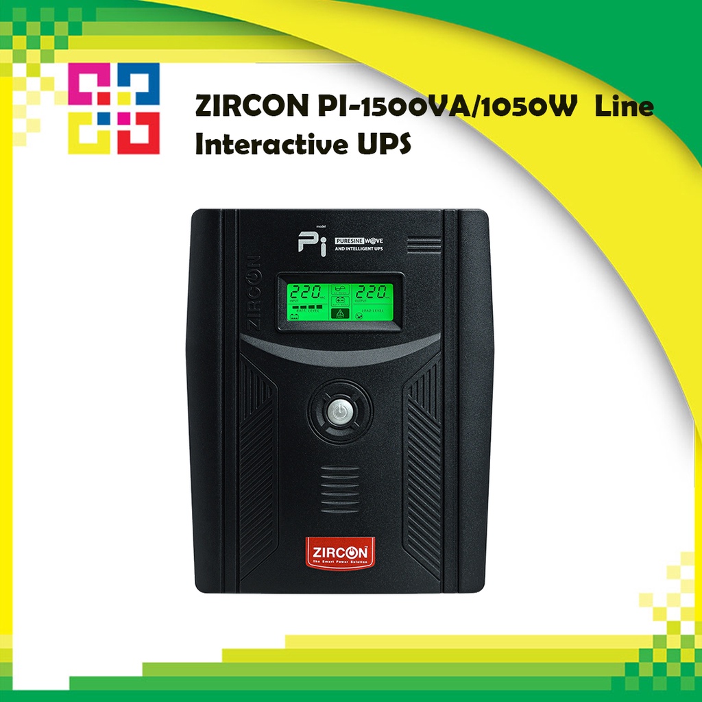 Zircon PI-1500VA/1050W เครื่องสำรองไฟ Line Interactive UPS