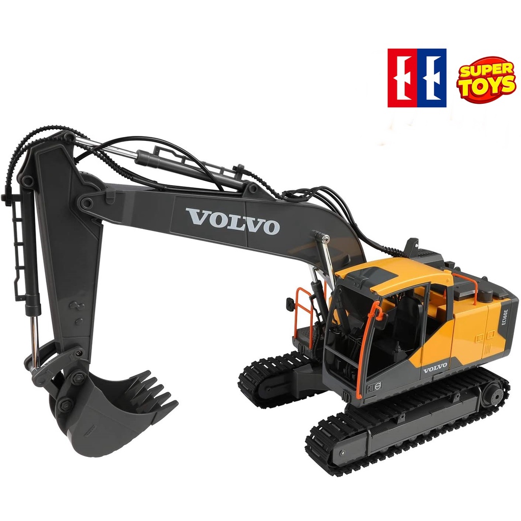 รถแม็คโคร Volvo Double Eagle E568-003 รถแบคโฮ  รถแมคโคร รถดัมพ์ สไตล์ Volvo รถบรรทุก รถบังคับ 1/14 2