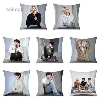 ปลอกหมอน พิมพ์ลาย Bts สองด้าน ขนาด 45x45 นิ้ว