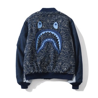 BAPE Maple Blue Camouflage Shark MA-1 Jacket​