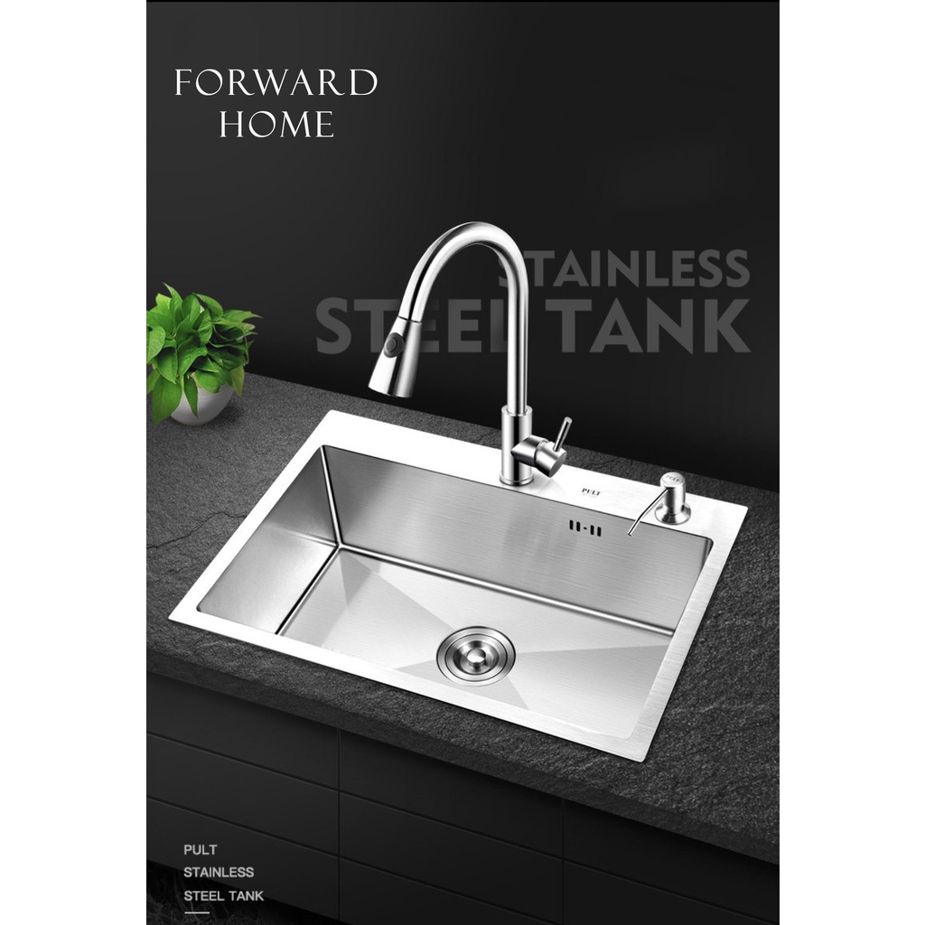 Forward ซิงค์ล้างจาน อ่างล้างจาน 1หลุม วัสดุสแตนเลส ขนาด65×45ซม stainless steel sink รุ่น HM6545 ราคา ถูกที่สุด ดีลบีเคเค แกลเลอรีภาพที่ 3