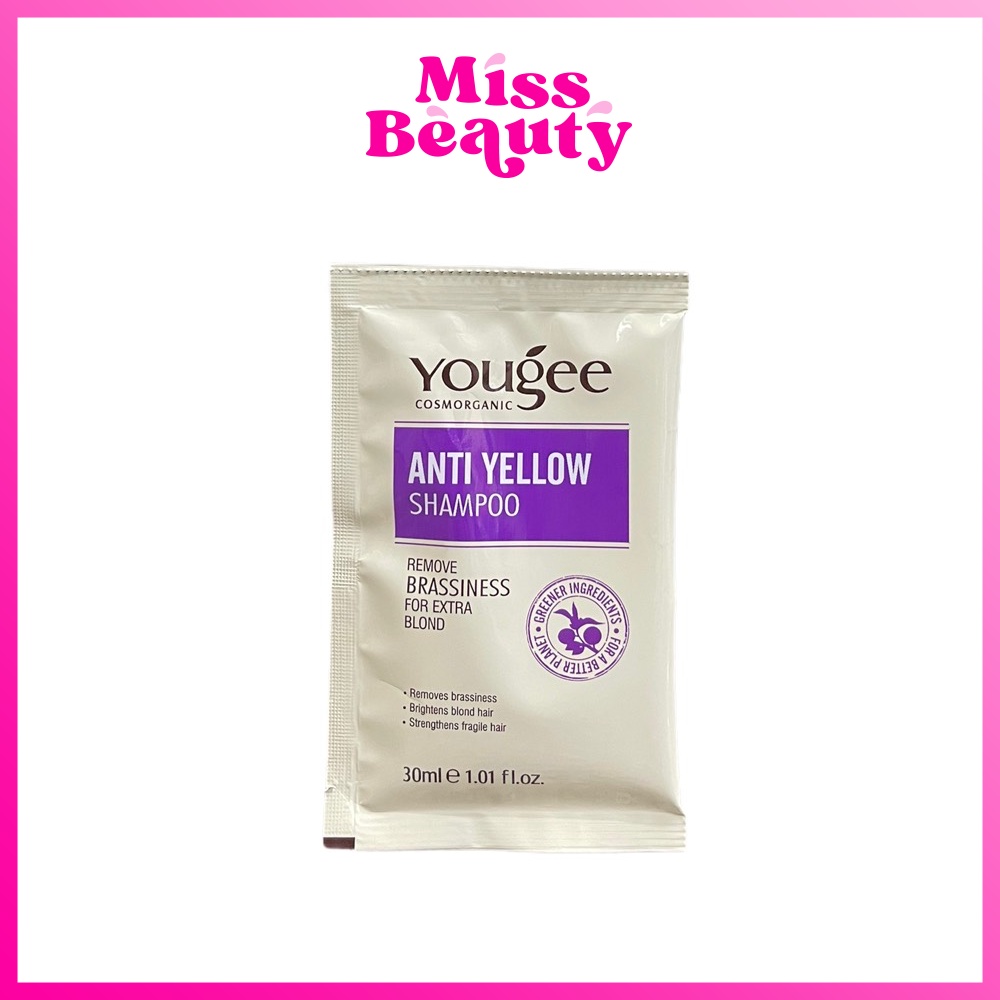 ยูจี แอนตี้ เยลโล่ แชมพู แชมพูม่วง ล้างไรเหลือง แบบซอง 30 มล. Yougee Anti Yellow Shampoo EXP 07/08/2025 – โปรปัง