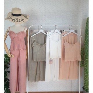 SALE🔥 (พร้อมส่ง/ชุดใหม่ ส่งฟรี!) new pleated set ชุดอัดพลีทเข้าเซ็ต ชุดพลีท