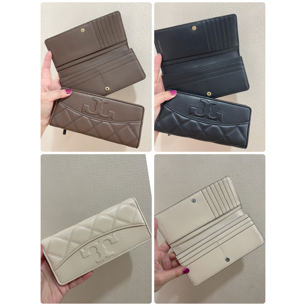 พร้อมส่ง?Sale 3499?ถูกสุด Tory Burch Savannah Slim Envelope Wallet  กระเป๋าสตางค์ใบยาว พิมพ์โลโก้ใหญ่ที่หนัง สวยเลิศมาก | Shopee Thailand