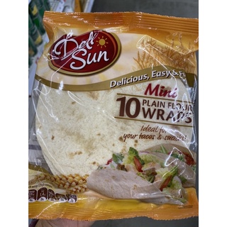 แผ่นแป้งสาลี รสดั้งเดิม ตรา เดลีซัน 250g. Mini Plain Flour Wraps ( Delisun Brand ) มินิ เพลน ฟลาวร์ แรพ