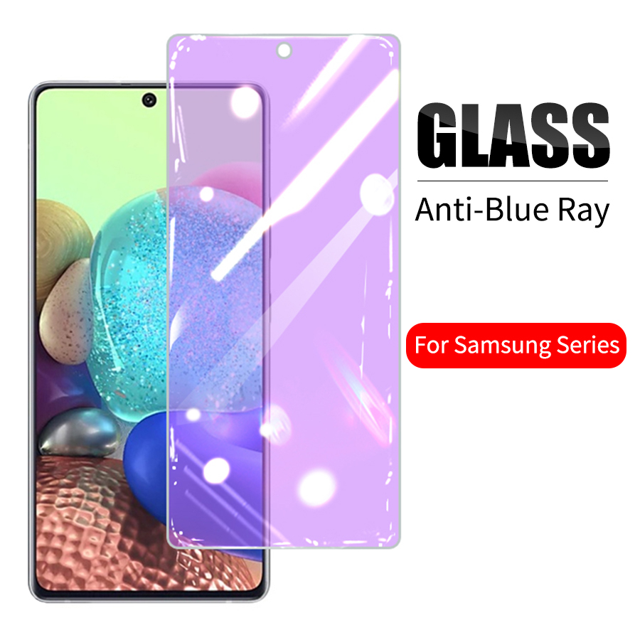 ฟิล์มกระจกนิรภัย กันแสงสีฟ้า Samsung Galaxy Note 10 Lite A71 A51 S20 FE A10S A10 A20 A30 A30S A50 A50S A31 M31 A01
