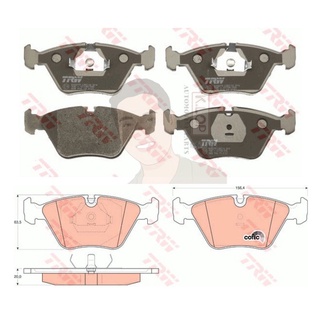 GDB916 ผ้าเบรค-หน้า(TRW) (เนื้อผ้า COTEC) BMW 520i, 525i, 530i (E34), M3 (E36, E46)