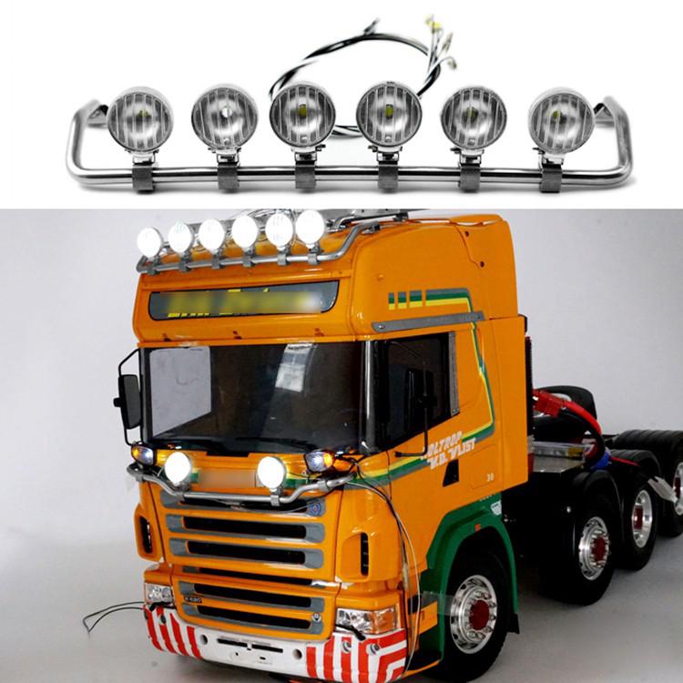 1:14 Tractor Trucks Scania R470 Highline RC TAMIYA Scania R620 R470 Model Tractor Truck LED Spotlight Toplight