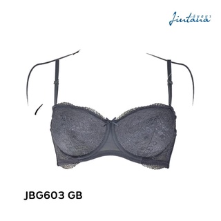 Jintana เสื้อชั้นใน (เสริมโครง) รุ่น Glamour รหัส JBG603 สีเทาเข้ม