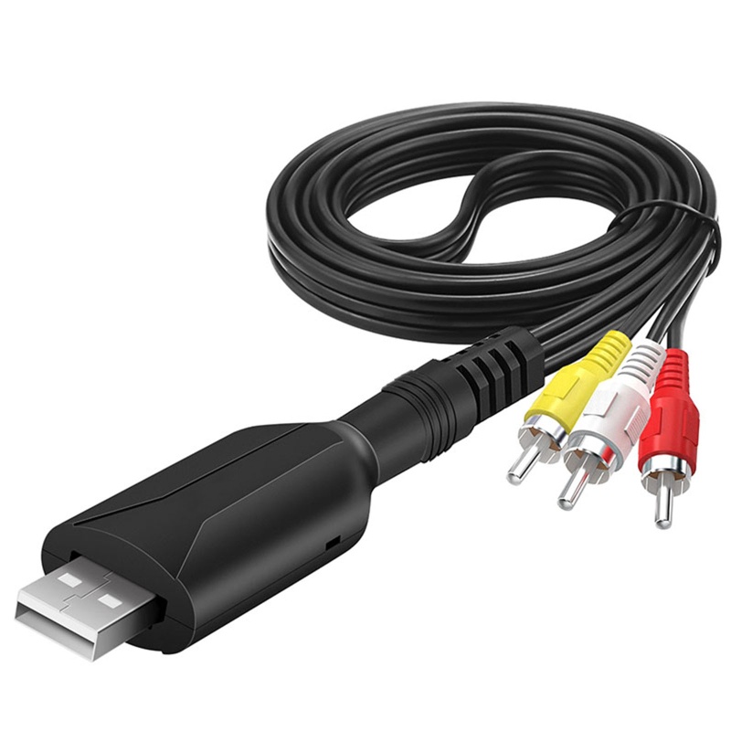 Niki USB to RCA Cable USB2 0 Male to 3 RCA Male Coverter Cord Video Cable Wire