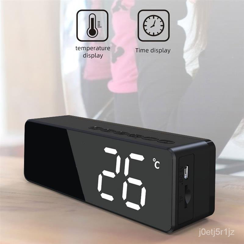 insSmart Wireless Bluetooth Speaker Bedside Alarm Clock Stereo ...