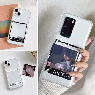 เคสโทรศัพท์มือถือใส แบบนิ่ม มีช่องใส่บัตร สําหรับ Realme V13 V5 7 Q2 8 Q3 Q3i Narzo 30 8s 9 5G Reno 5Z