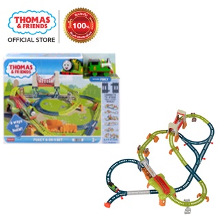 Thomas &amp; Friends Percy 6 in 1 Set with Motorized Engine โทมัสแอนด์เฟรนด์ ชุดรางรถไฟเพอร์ซี่ ต่อรางได้ 6 แบบ พร้อมหัวรถไฟใส่ถ่าน  (HHN26)