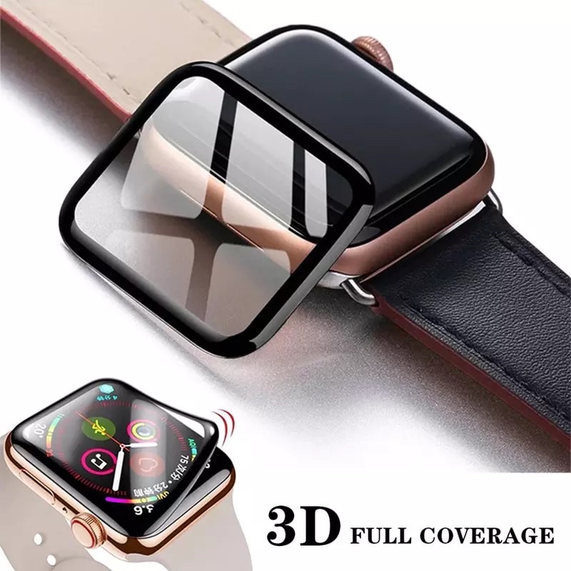 ฟิล์มกระจกนิรภัย 3D ลงโค้ง ฟิล์ม สำหรับ watch Series10 9 7 6 SE /5 4 / 3 / 2 / 1 1ฟิล์มกระพลาสติก 38/40/41/42/44/45/46mm