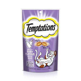 🚚💨พร้อมส่ง!! เทมเทชันส์ ขนมแมว รสครีมมี่ 85 กรัม Temptations Cat Treats Creamy Dairy 85 g