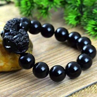 พร้อมส่ง!!! 📿กำไลหินสะเก็ดดาว📿 ปี่เซี่ยะดำ