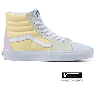 VANS SK8 HI PASTEL BLOCK MULTI TRUE WHITE SNEAKERS สินค้ามีประกันแท้