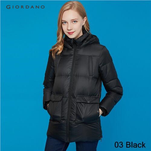 GIORDANO WOMEN Hooded 80% down jacket 13379820