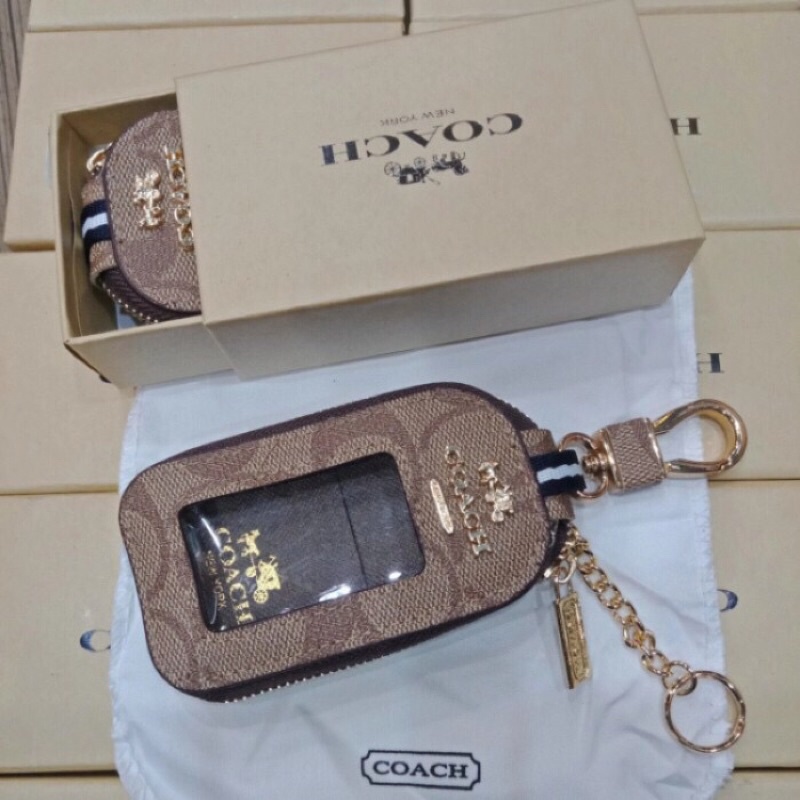 GANTUNGAN COACH โปร่งใสนําเข้ารถยนต์และรถจักรยานยนต์ stnk key chain wallet