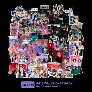 สติกเกอร์อัลบั้ม Kpop Aespa Girls Not Repeating แฟชั่นฤดูหนาว สําหรับเด็กผู้หญิง