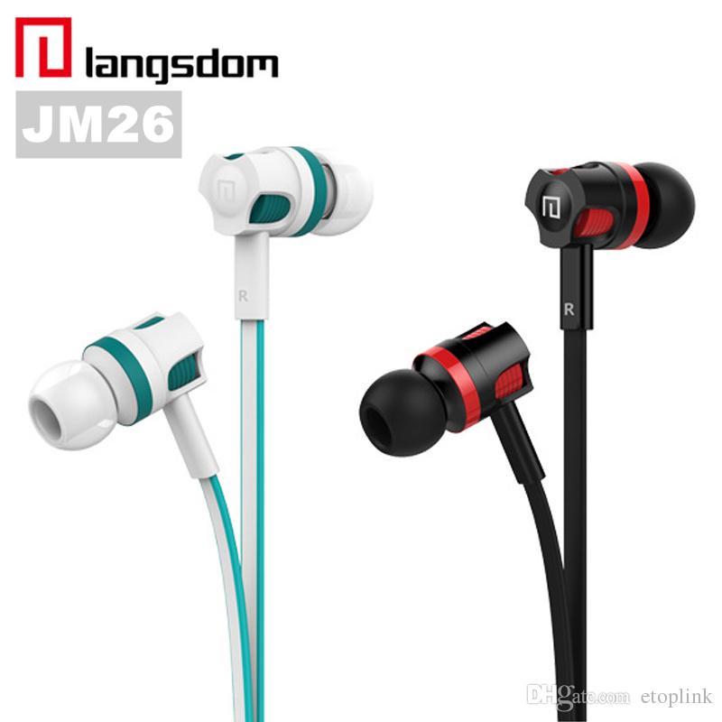 Langsdom JM26 หูฟัง พร้อมไมโครโฟน สําหรับโทรศัพท์มือถือ สเตอริโอ ไมค์ หูฟังเบส