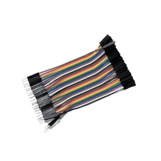 จั๊มเปอร์ Jumper Wire แผงสายไฟ 10 20 30 40 ซม ผู้-ผู้ ผู้-เมีย เมีย-เมีย 40เส้น สายแพร Arduino ESP32