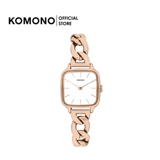 KOMONO Watch Kate Revolt Rose gold นาฬิกาผู้หญิง หน้าปัดเหลี่ยม สายโลหะ สีโรสโกลด์