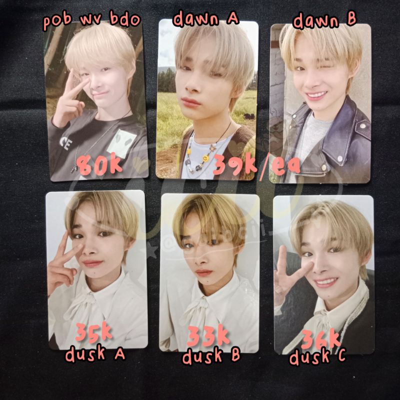 Photocard ni-ki ehypen era bdo dusk dawn benefit weverse ขอบวันหนึ่งพีซี