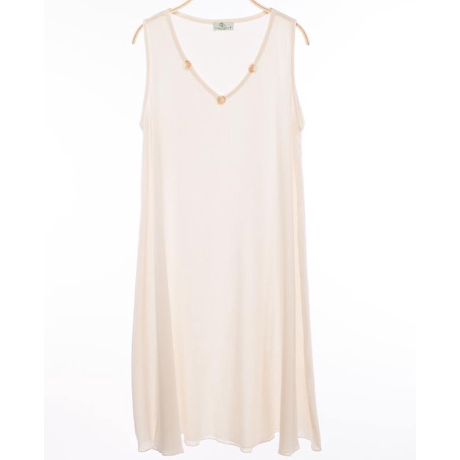 กรีน ค๊อตตอน ชุดแซ็กคอวีใยมะพร้าว Green Cotton Ladies’ Long Dress (Coconut Fabric) 12043