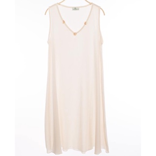 กรีน ค๊อตตอน ชุดแซ็กคอวีใยมะพร้าว Green Cotton Ladies’ Long Dress (Coconut Fabric) 12043