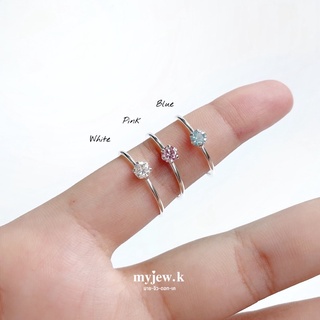 (myjew.k) แหวนเงินแท้ แหวนเงิน รุ่น Ordinary ring
