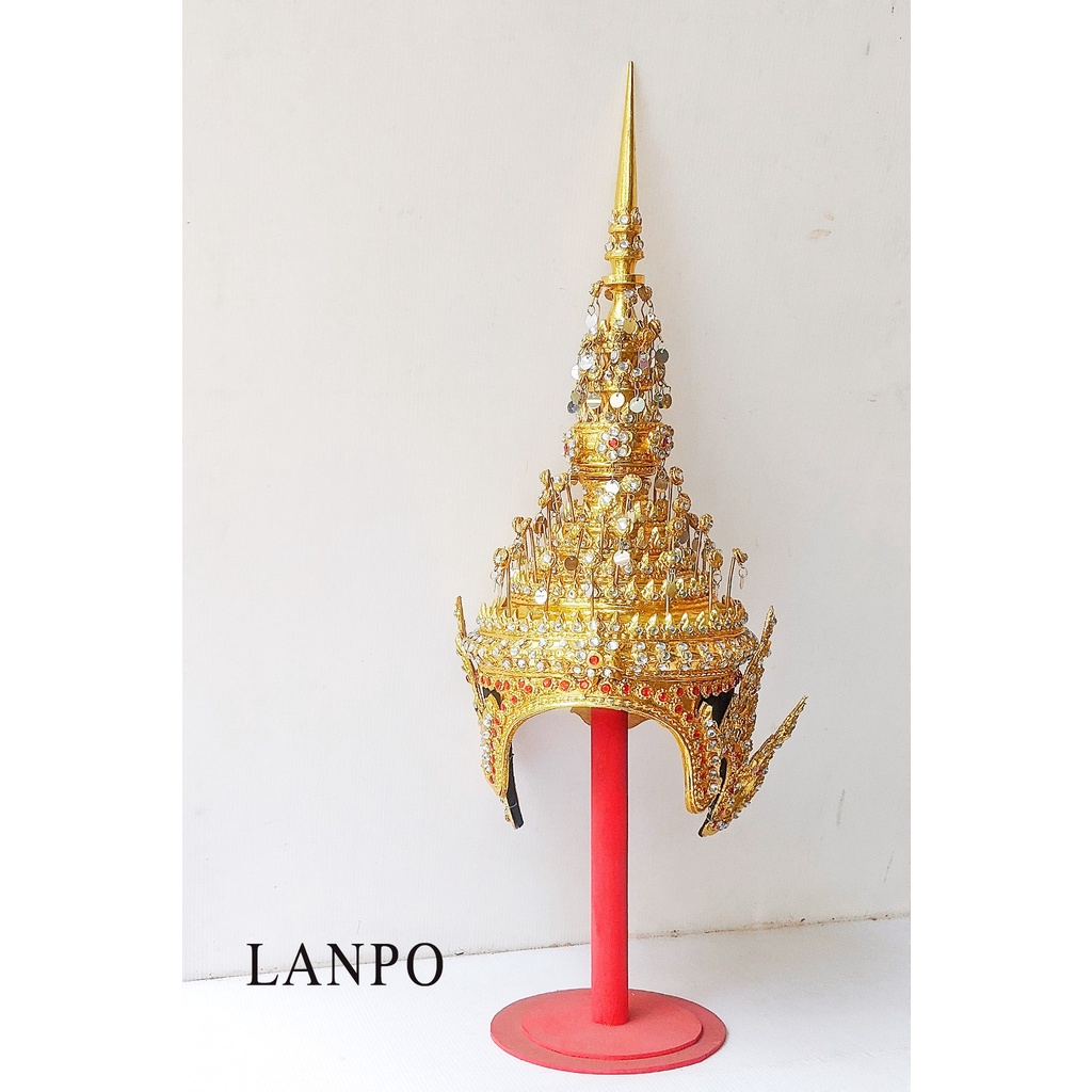 ชฎา พระ-นาง งานประดับพลอย ขนาดใหญ่สวมใส่ได้จริง หัวโขน นางฟ้า เทวดา