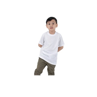 ตราห่านคู่ เสื้อยืดคอกลม เด็กชาย สีขาว Junior Collection