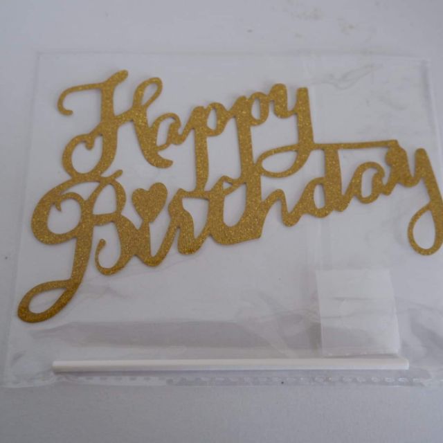 bakerlove67 ป้ายHBD สำหรับตกแต่งเค้กวันเกิด