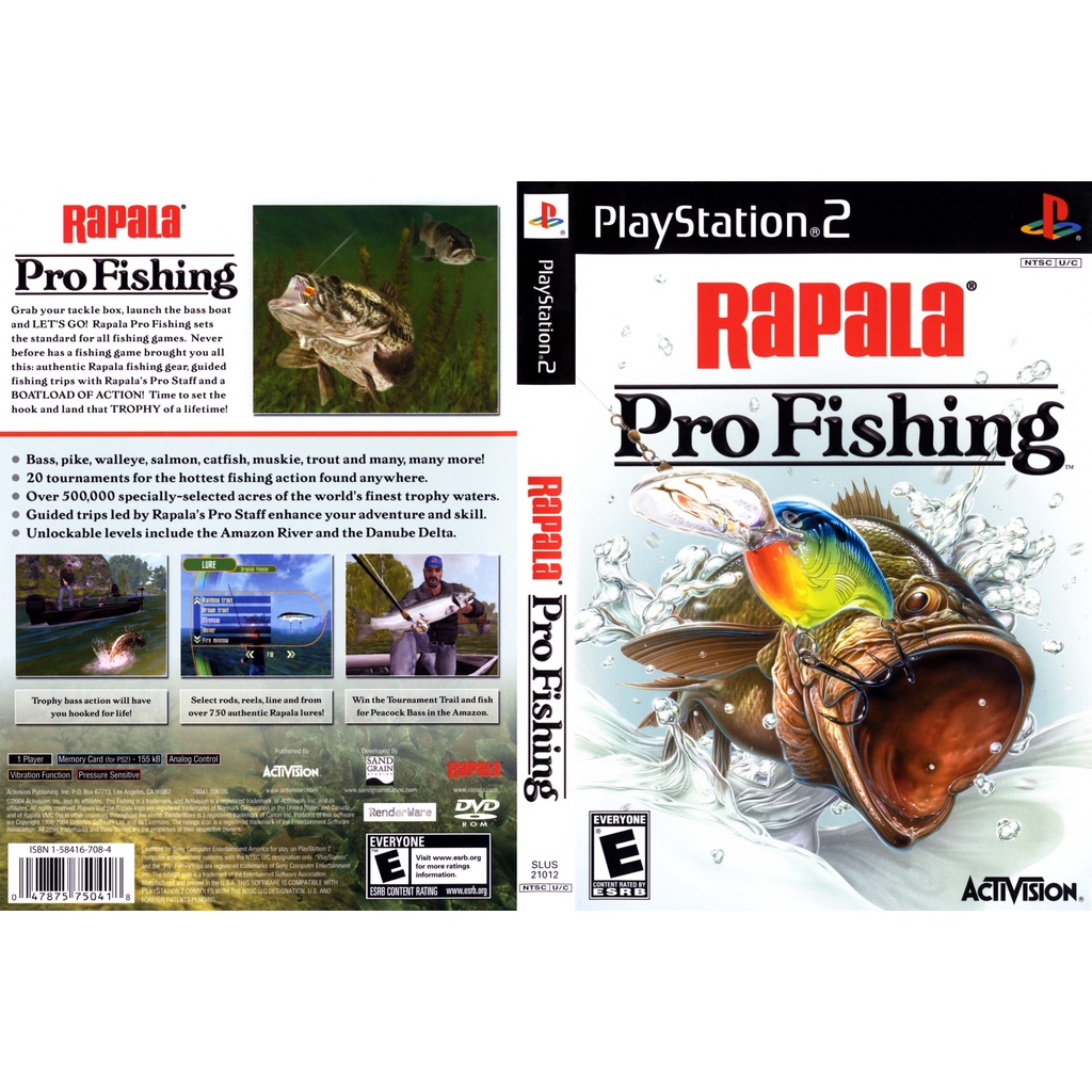 แผ่นเกมส์ PS2 Rapala Pro Fishing   คุณภาพ ส่งไว (DVD)