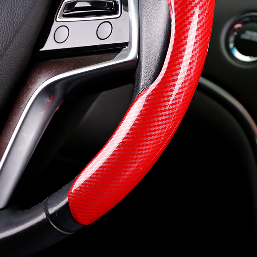 【จัดส่งจากกรุงเทพ】อุปกรณ์เสริมปลอกหุ้มพวงมาลัยรถยนต์กันลื่น 1 ชิ้น - รูปที่ 6