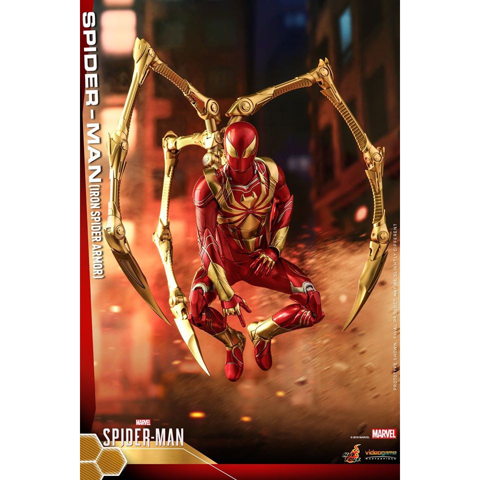 ฟิกเกอร์ โมเดล ของสะสม Hot Toys VGM38 Marvel's Spider-Man 1/6 Spider-Man (Iron Spider Armor)