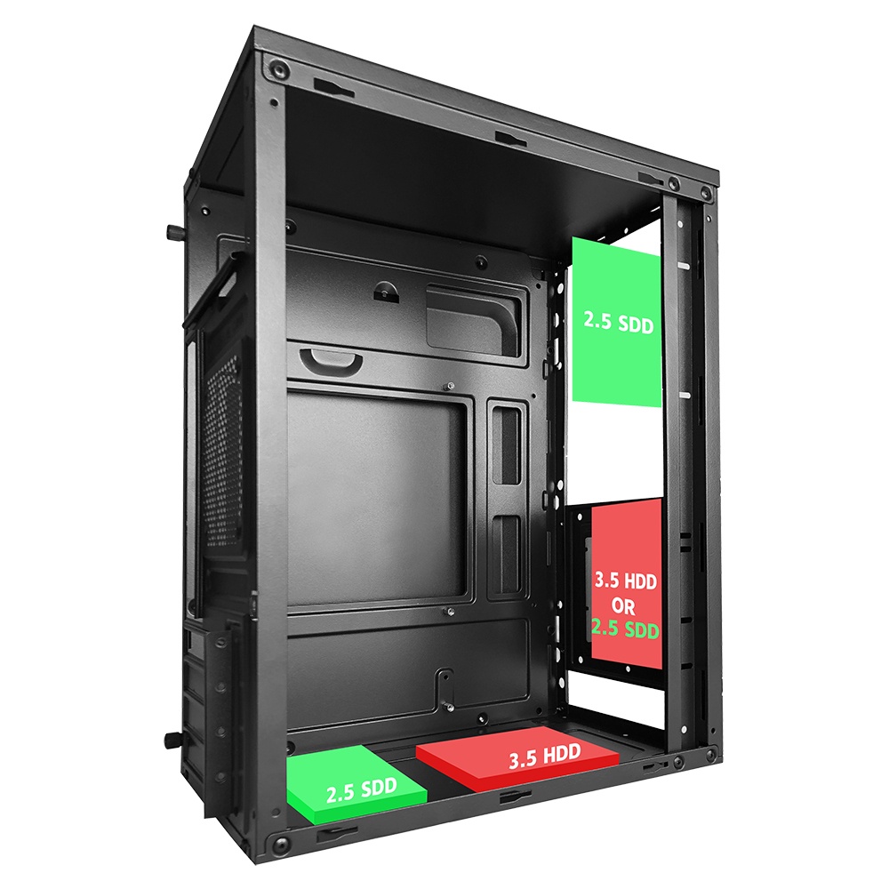 CASE (เคสเกมมิ่ง) VENUZ Micro ATX Computer Case VC2601 ไฟ RGB ประกัน 1ปี