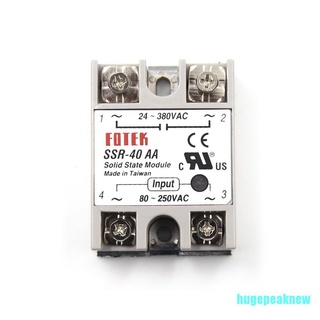 รีเลย์รีเลย์ Ssr-40Aa-H 40A 80-250V Ac ถึง 90-480V Ac Ssr 40Aa