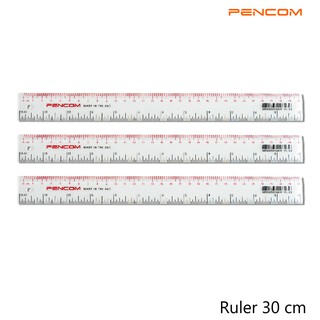 Pencom Ruler 30 cm. ไม้บรรทัด 30 ซม. ใส