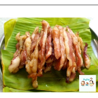 คอหมูแดดเดียว ขนาด 1 กิโลกรัม คัดมาพิเศษสำหรับคนชอบหมูติดมัน อร่อยแน่นอน