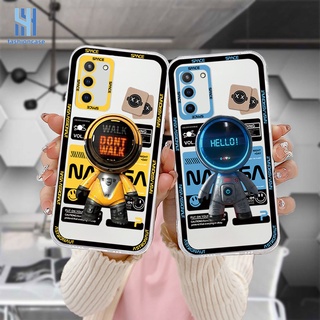 ลายนักบินอวกาศ เคส For Samsung A12 A32 A52 A03 A51 A03S A10S A50 A20S J7 Prime A02S A20 A50S A10 A30S A52S A30 M12 M01S A125 F12 M10S M40S A515F A207F M02S A025 F02S 11 12 13  7 8 6 Plus เคสใสแบบใส NASA เคสโทรศัพท์มือถือ