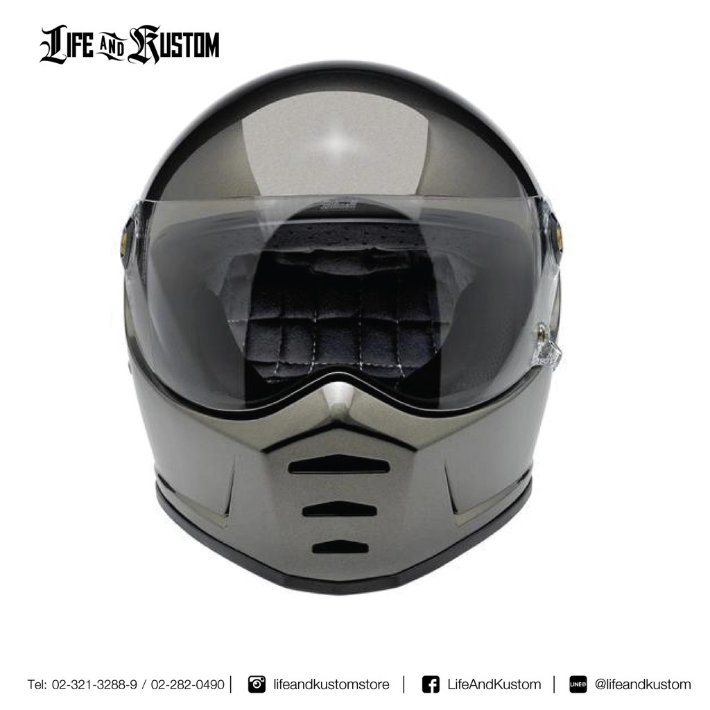 หมวกกันน็อค BILTWELL LANE SPLITTER HELMET - BRONZE METALLIC By Life and Kustom