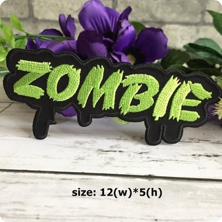 ซอมบี้ Zombie ตัวรีดติดเสื้อ อาร์มรีด อาร์มปัก ตกแต่งเสื้อผ้า หมวก กระเป๋า แจ๊คเก็ตยีนส์ Dark Embroidered Iron on Patch