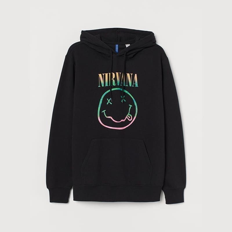H&M เสื้อกันหนาว มีฮู้ด ลาย NIRVANA หลากสี