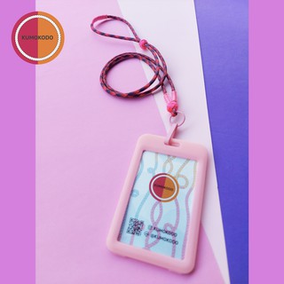 ID Strap สายคล้องบัตร ID05 ยาว 100CM (สีม่วง/ชมพู) by KUMOKODO โปรพิเศษ ธันวาคม 2020 แถมเคสพลาสติกเข้าชุด