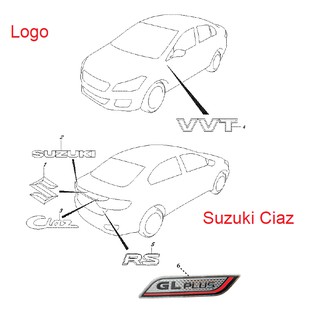 โลโก้ Logo Suzuki Ciaz 2015-2021 ของแท้เบิกศูนย์ ซูซูกิ เซียส